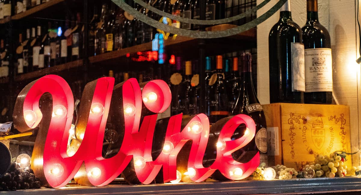Wine Sign - Date Ideas Canada