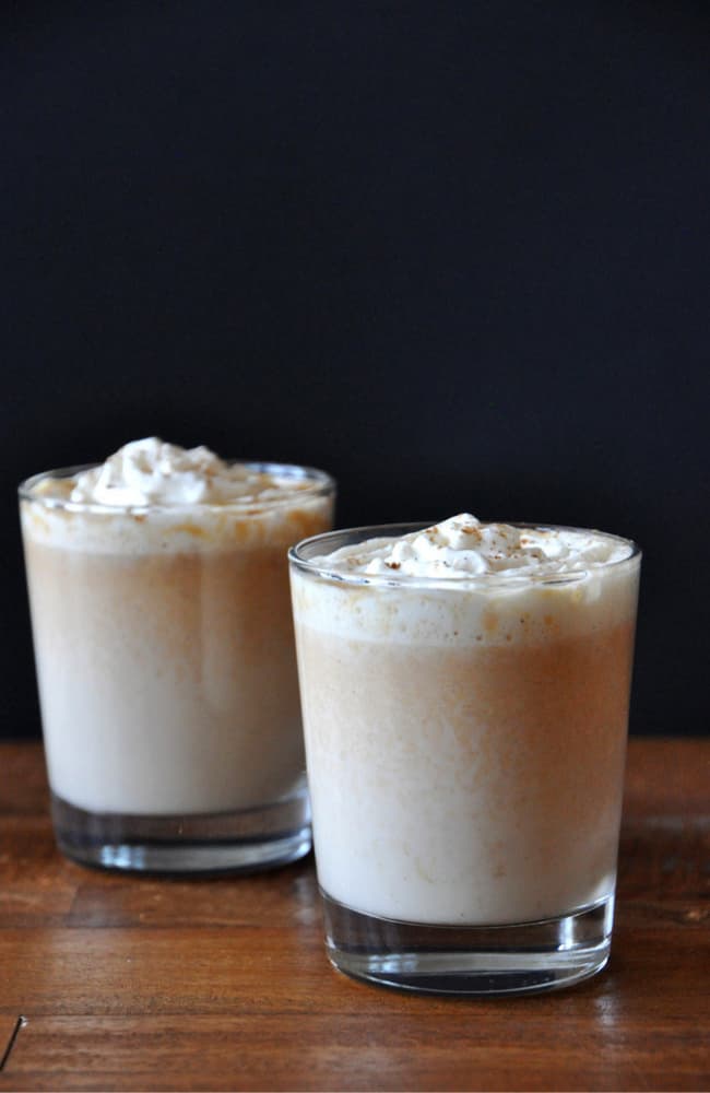 Boozy Pumpkin White Hot Chocolate Cocktail - Date Ideas Canada
