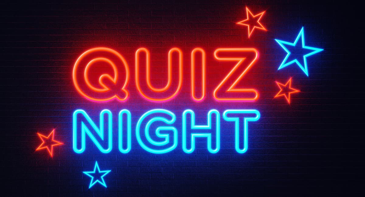 Quiz Night Neon Sign